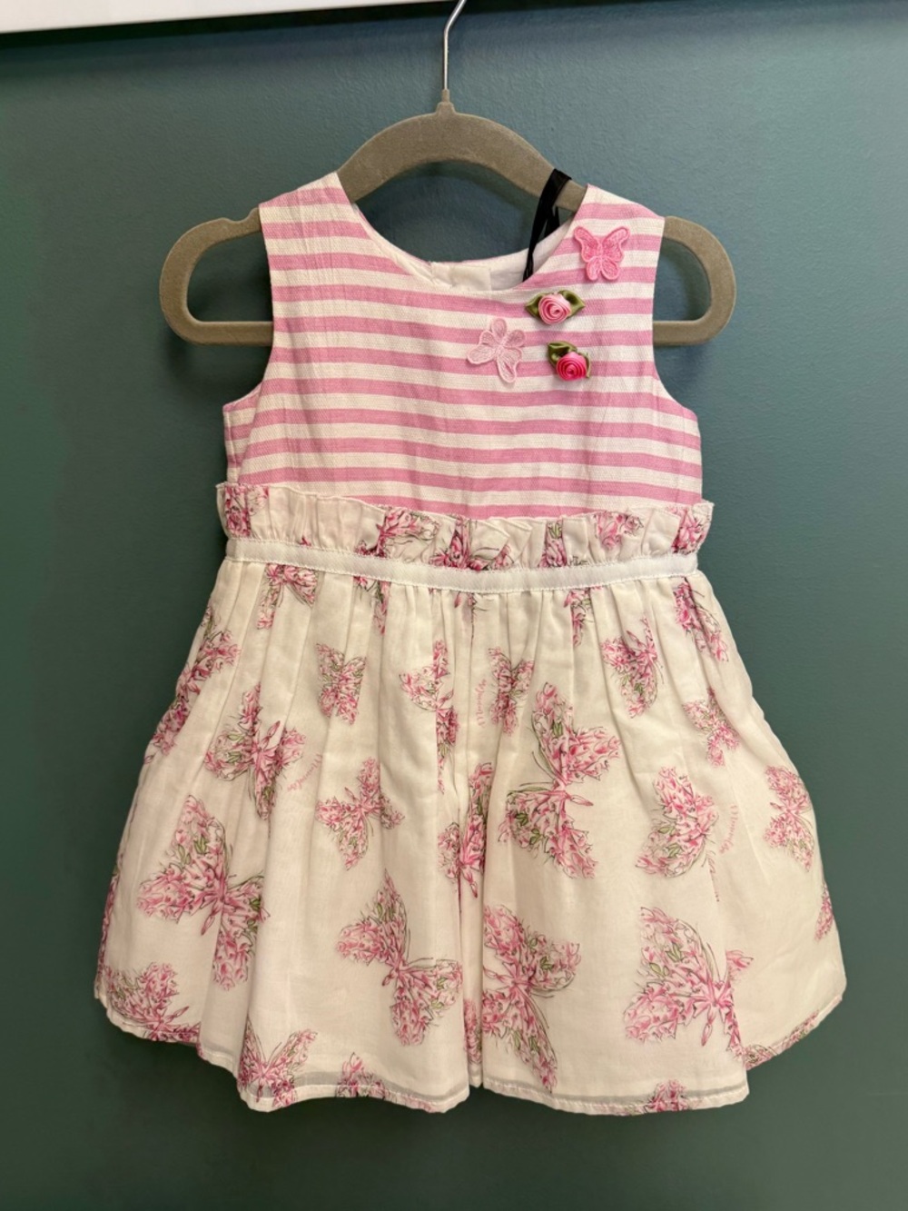 New! Monnalisa floral butterfly dress